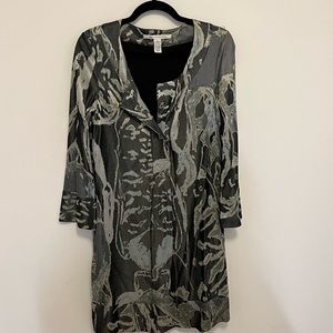 Diane Von Furstenberg Metallic Tunic Size 6